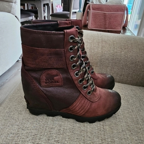 Sorel Lexie Waterproof Leather Wedge Boot - Picture 5 of 8